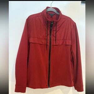 Banana Republic men’s mixed media full zip red jacket size large